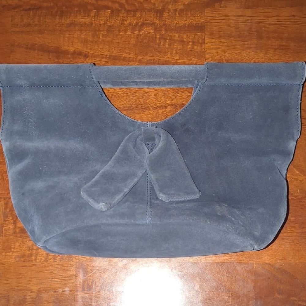 Anthropologie Blue Suede Handbag - Picture 2 of 8